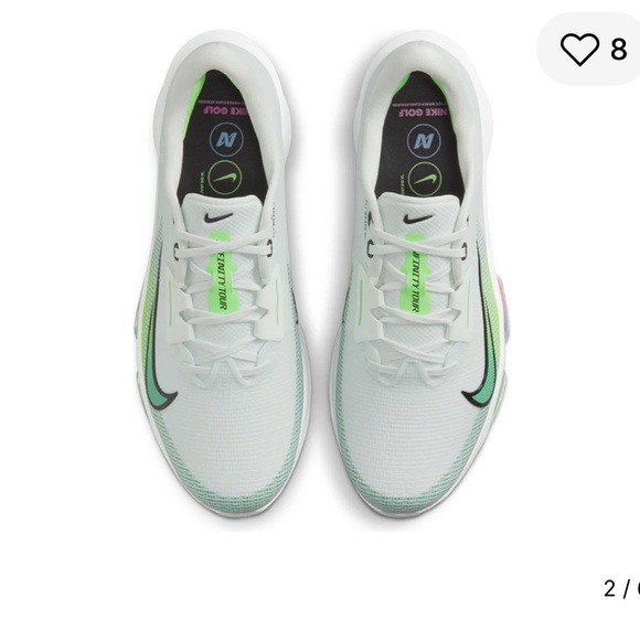 Nike Air Zoom Infinity Tour Next 2 Golf Shoes Grn/Blk/Wht -Sz Mn 10/Wm 11.5 NWOB - Picture 7 of 12